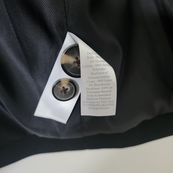 Everlane The 80s Blazer Padded Shoulder Oversized Single Breasted Work Black 2 - Picture 14 of 16